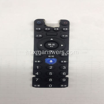 Elastomè Televizyon Kontwòl Silicone Rubber Keypad Bouton